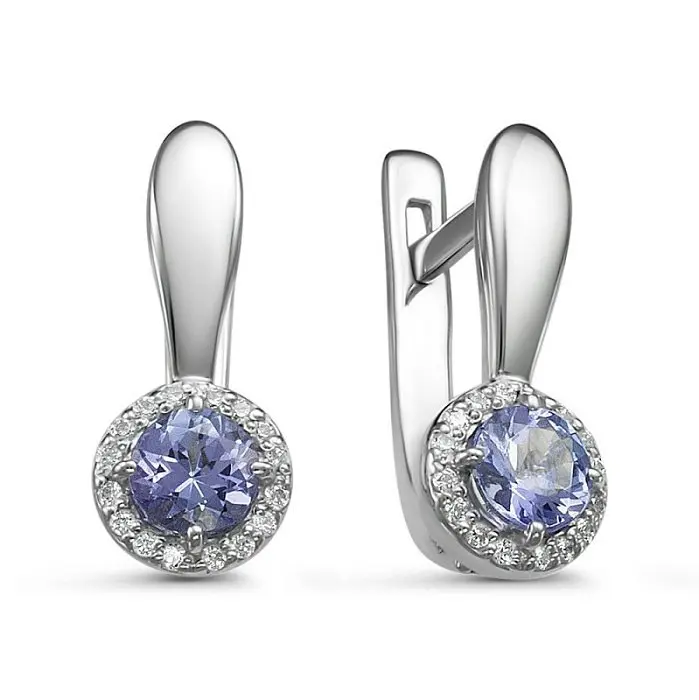 Серьги с английским замком из серебра