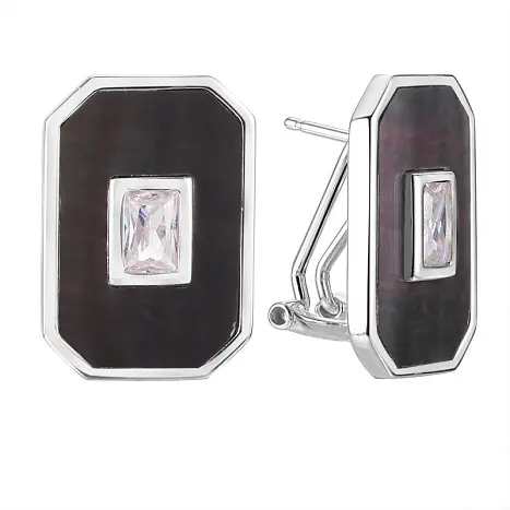 Серьги с английским замком из серебра
