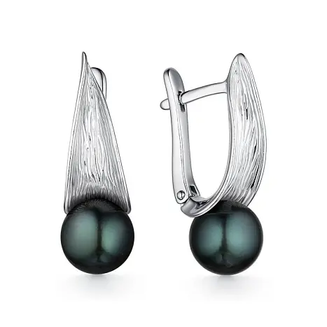 Серьги с английским замком из серебра