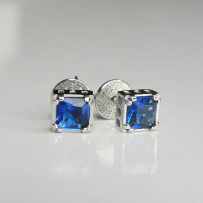 Серьги пуссеты из серебра