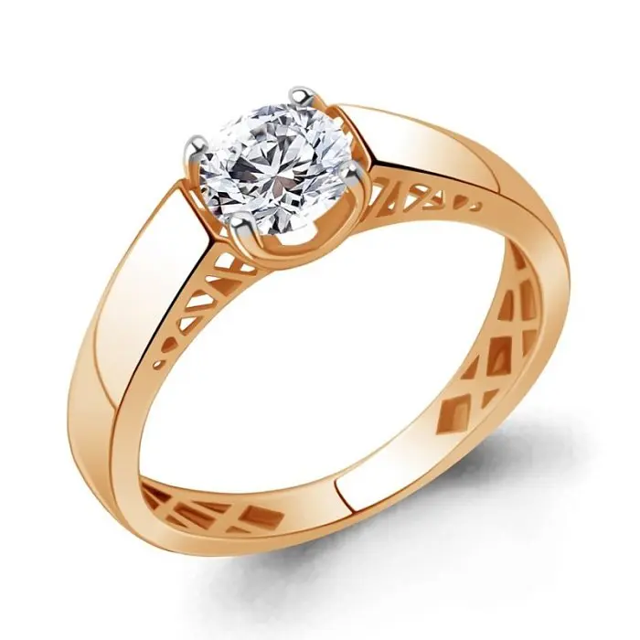 Кольцо декоративное из красного золота