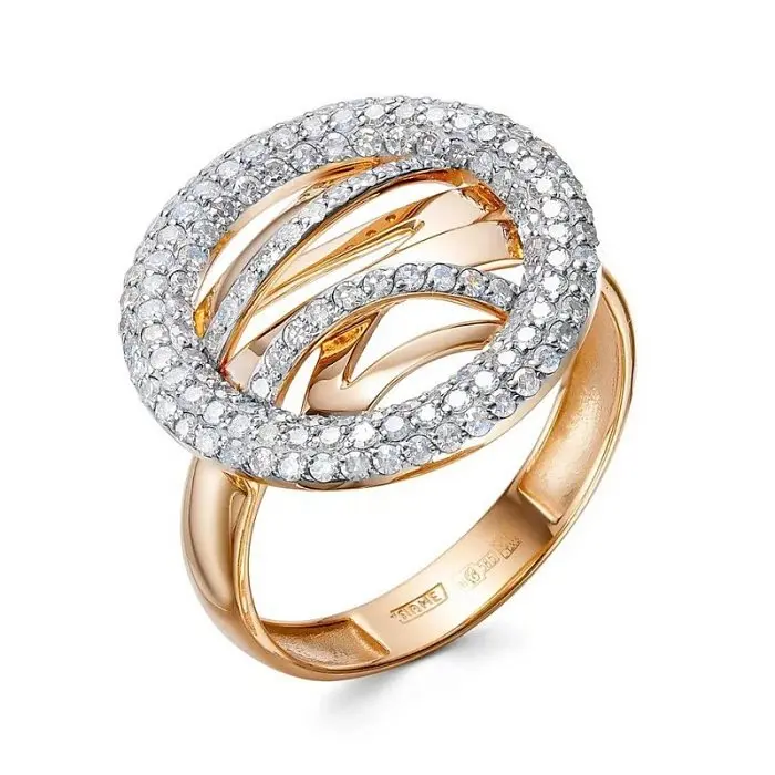 Кольцо декоративное из комбинированного золота вид 1 Кольцо декоративное из комбинированного золота вид 1