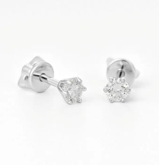 Серьги пуссеты из серебра
