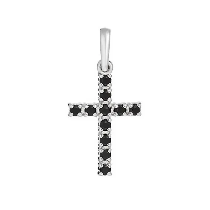 Подвеска декоративный крест из серебра