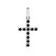 Подвеска декоративный крест из серебра
