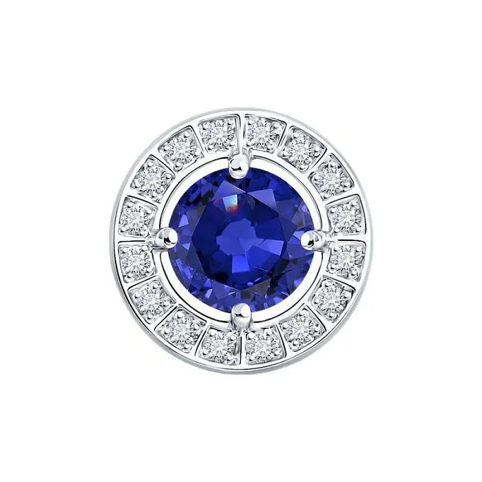 Подвеска бегунок из белого золота