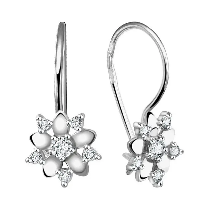 Серьги детские из серебра вид 1