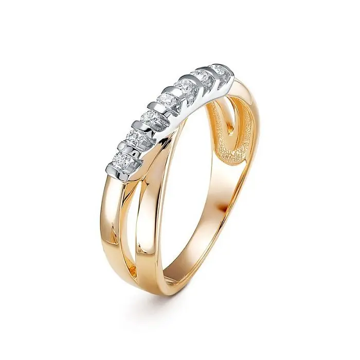 Кольцо декоративное из комбинированного золота