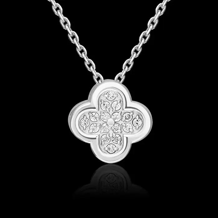 Подвеска бегунок из белого золота