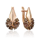 Серьги с английским замком из красного золота