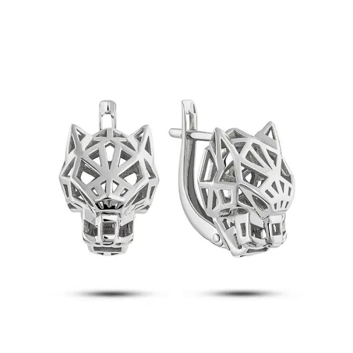 Серьги с английским замком из серебра