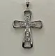 Подвеска декоративный крест из белого золота