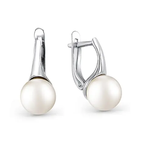 Серьги с английским замком из серебра