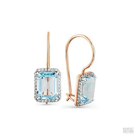 Серьги петельки из красного золота
