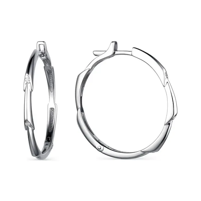 Серьги конго из серебра