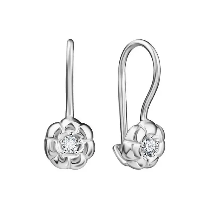 Серьги детские из серебра вид 1