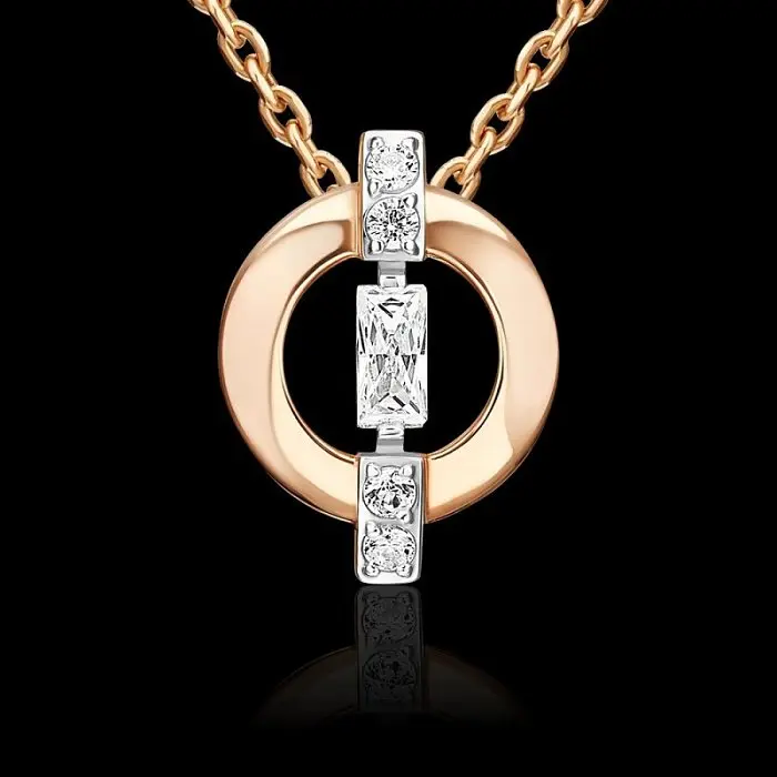 Подвеска бегунок из красного золота