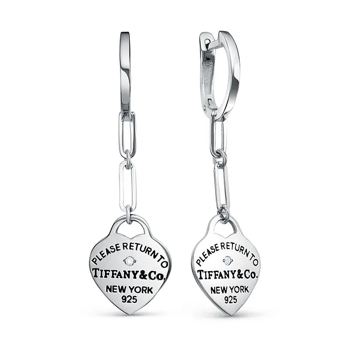 Серьги подвесные из серебра