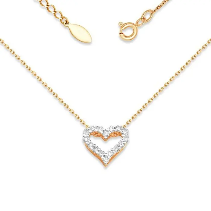 Цепь колье из комбинированного золота