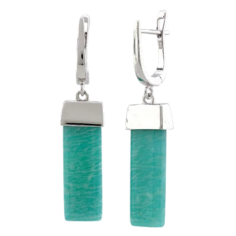 Серьги подвесные из серебра