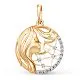 Подвеска знак зодиака из красного золота