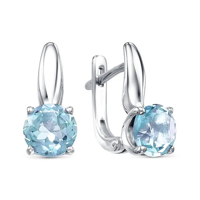 Серьги с английским замком из серебра