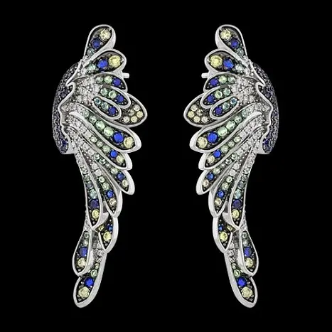 Серьги с английским замком из серебра