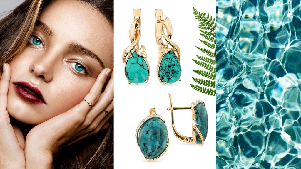 Серьги с бирюзой для Рака